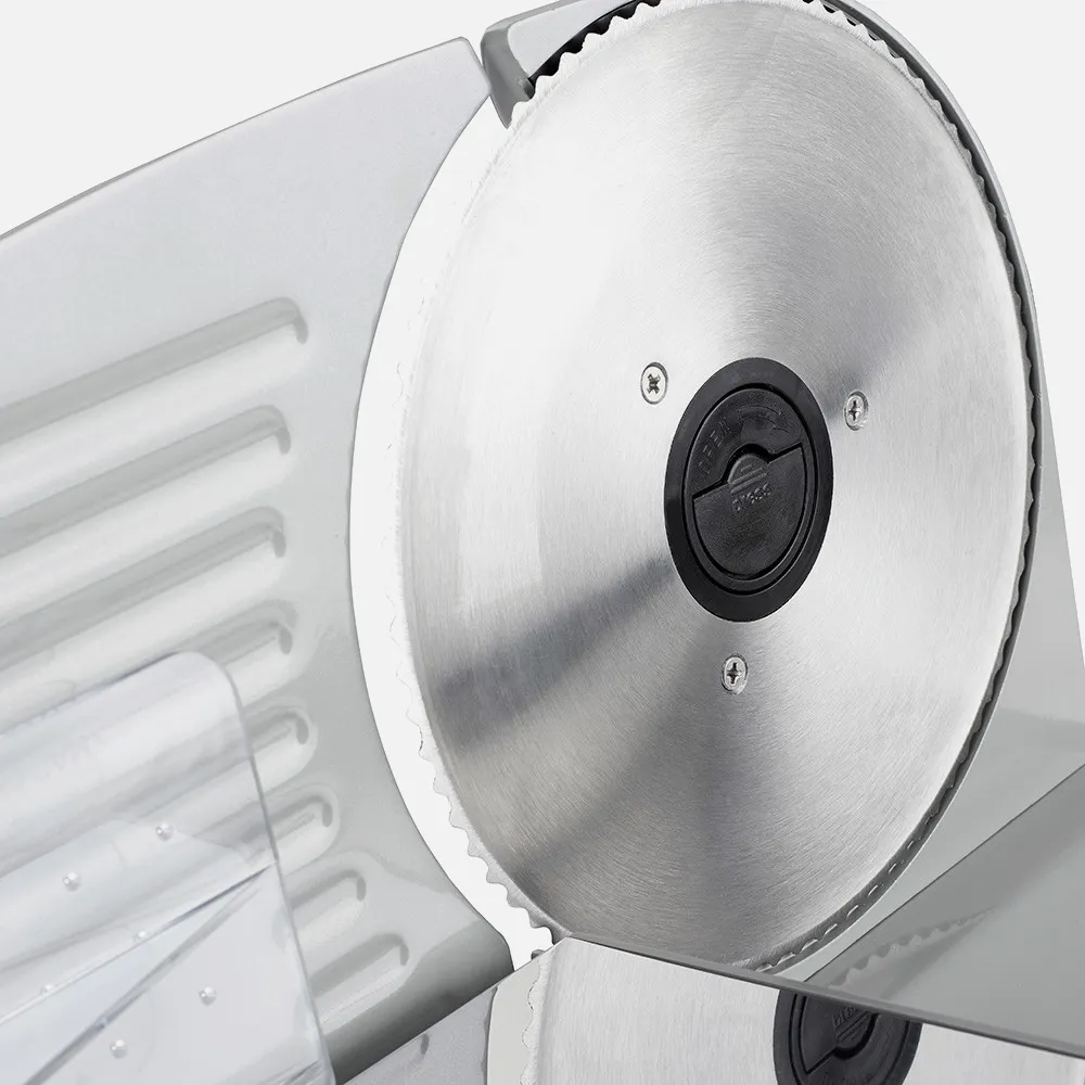 Corta Fiambres 400w Cuchilla Acero Inox. 19cm Ajuste Espesor 0-15mm Con Ventosas