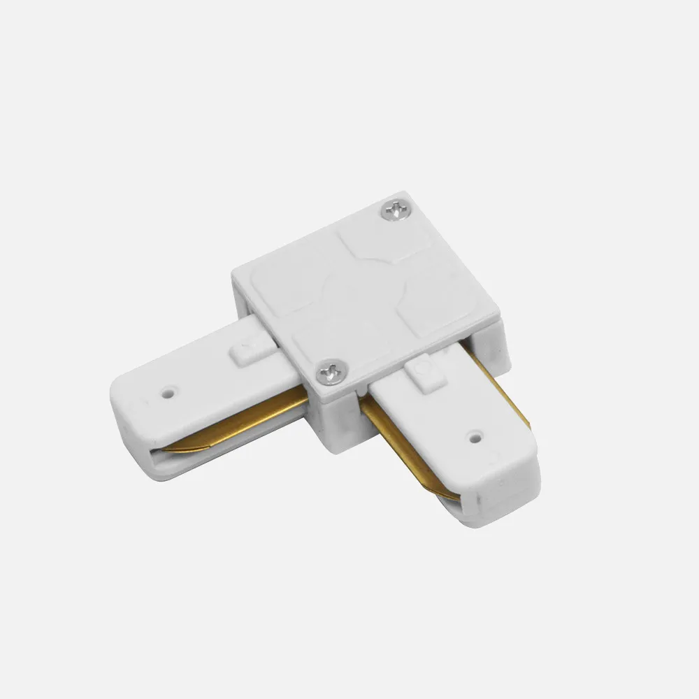 1443CONECT-L-BL - Connector In L Pindal White 2 Threads 1,5x6,5x6,5 Cm