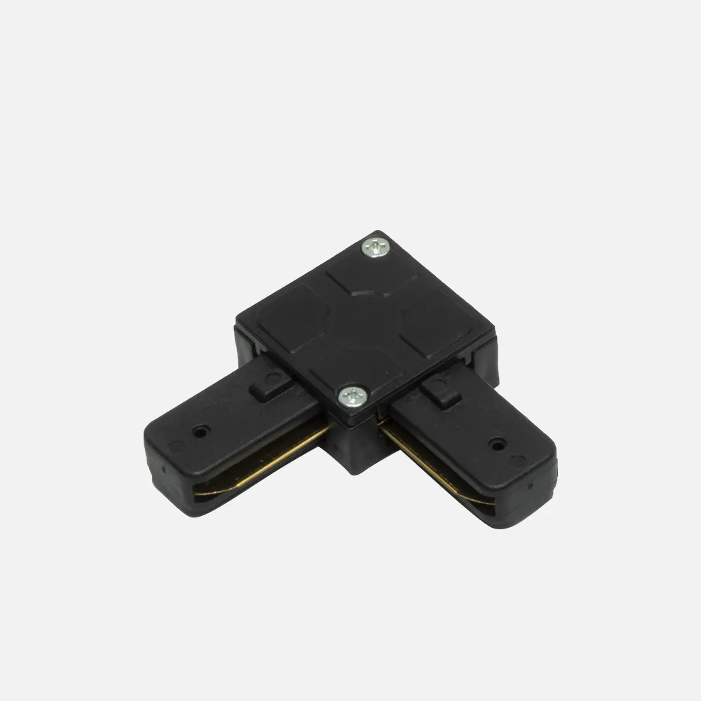 1443CONECT-L-NE - Connector In L Pindal Black 2 Threads 1,5x6,5x6,5 Cm
