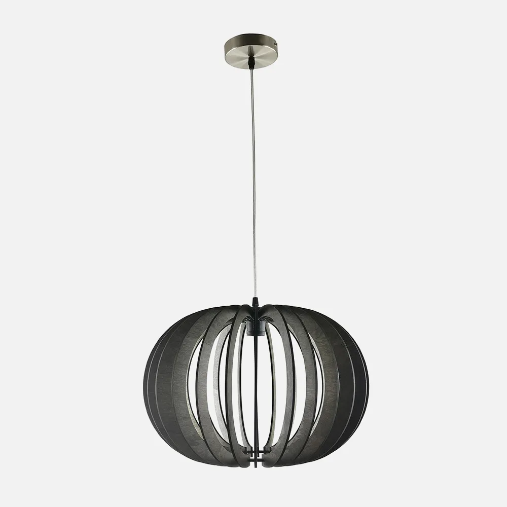 Colgante Olmo 1xe27 Madera Cafe Regx45x45 Cm