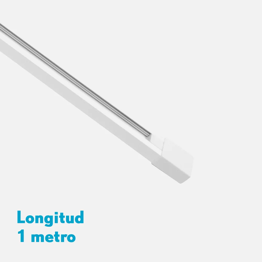 1443CARRIL-1-BL - Carril Para Foco Pindal Blanco 1m  2 Hilos 2x100x3,5 Cm
