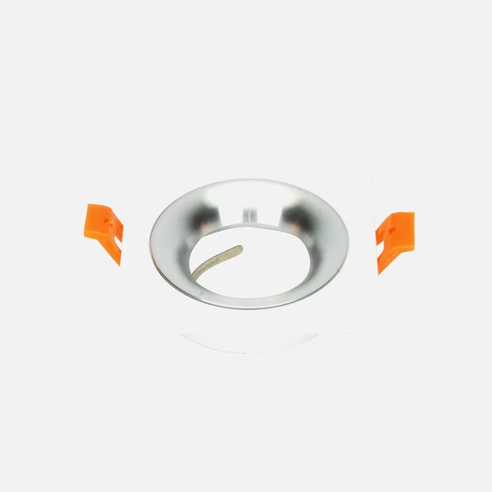 14448CU46 - Recessed downlight Anou 1xgu10 Square White/chrome  2x9,2x9,2 Cm 8 Of Cut-out.c/lamp holder