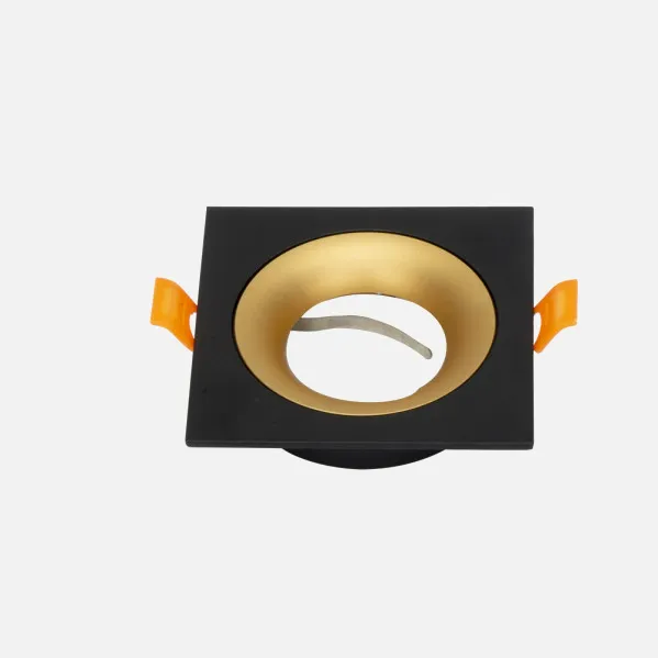 Recessed downlight Anou 1xgu10 Square Black/gold  2x9,2x9,2 Cm 8 Of Cut-out.c/lamp holder