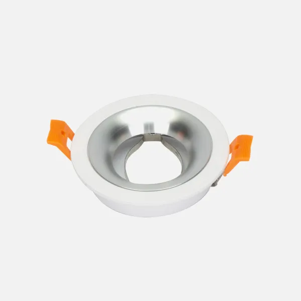 Empotrable Anou 1xgu10 Redondo Blanco/cromo  2x9,2x9,2 Cm 8 De Corte.c/portalampara