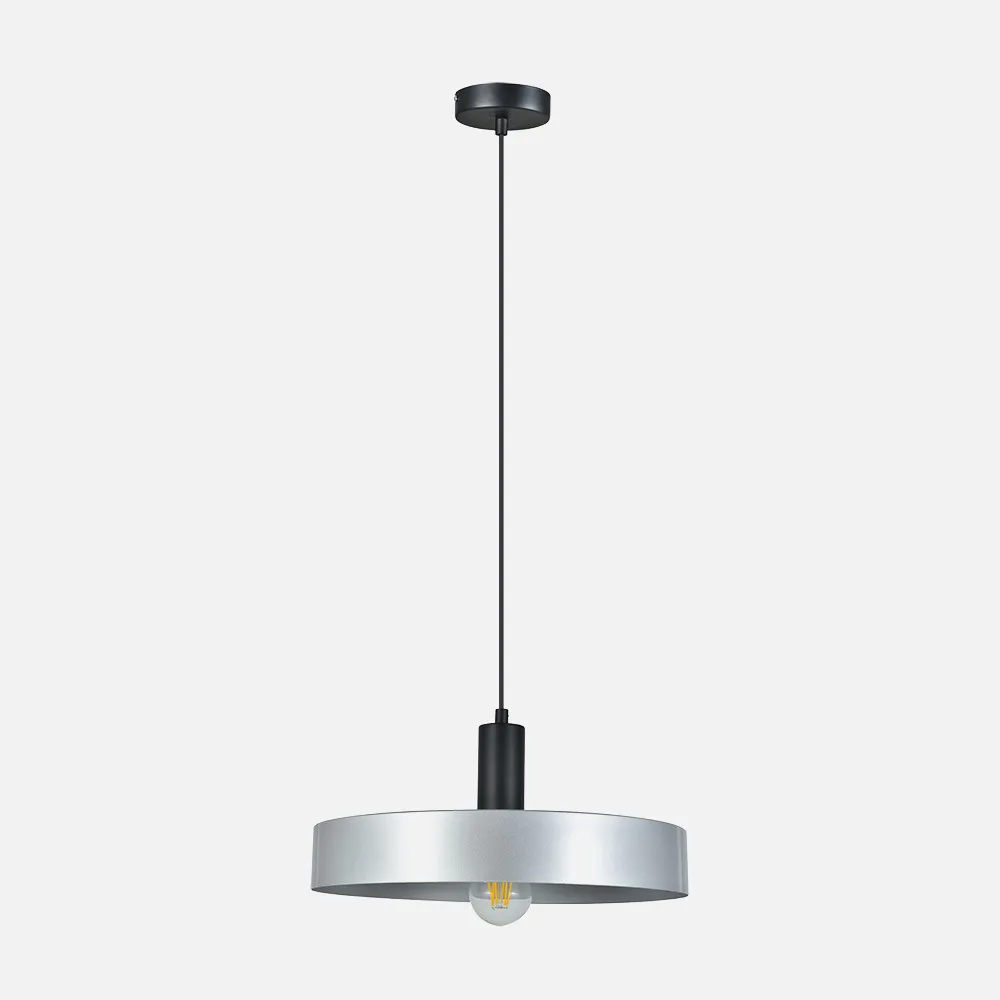 Colgante Allende 1xe27 Negro/plata Regx35x35