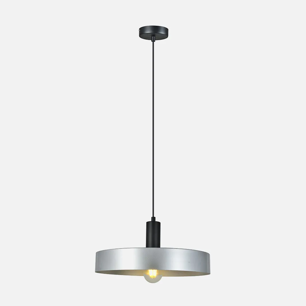 Colgante Allende 1xe27 Negro/plata Regx35x35