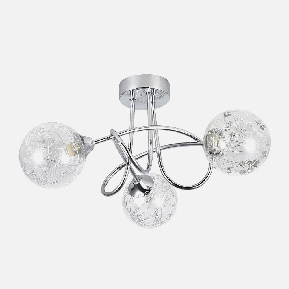 154153020 - Lamp Rio de Janeiro 3xg9 Chrome 21x37x37 Cm