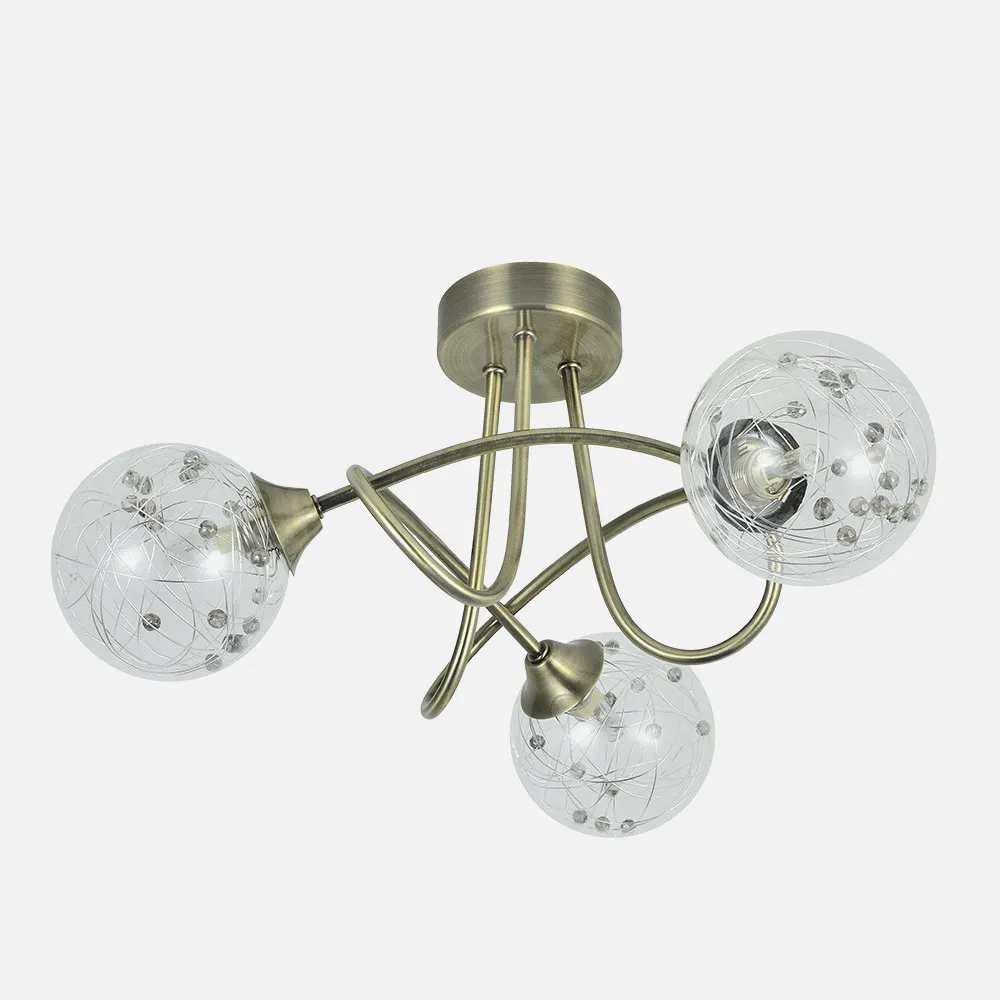 154153014 - Lamp Rio de Janeiro 3xg9 Leather 21x37x37 Cm