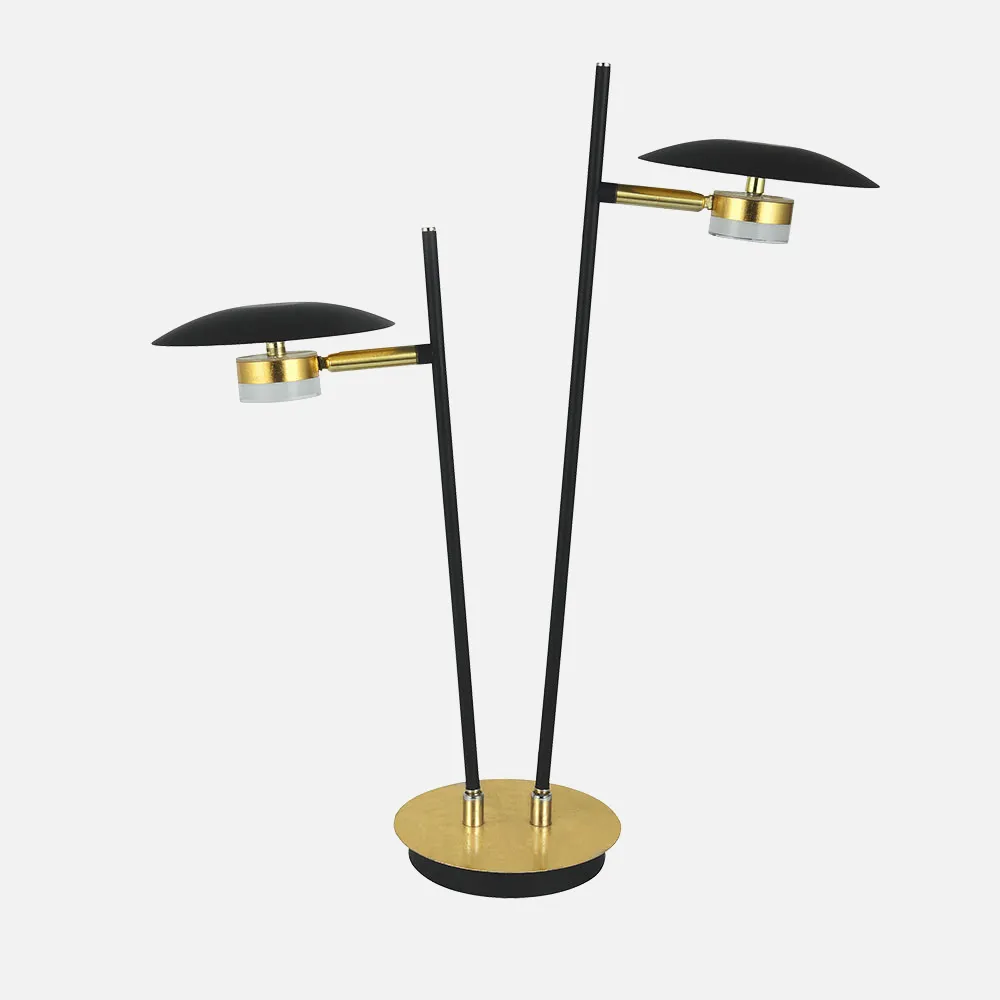 153672016 - Sobremesa Ciudad Del Cabo 2l 12w 4000k Negro/oro 52x32x15 Cm 1080 Lm Dirigible Y Orientable