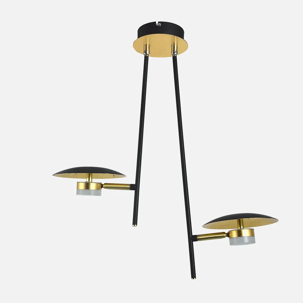 153692016 - Colgante Ciudad Del Cabo 2l 12w 4000k Negro/oro 52x49x15 Cm 1080 Lm Dirigible Y Orientable