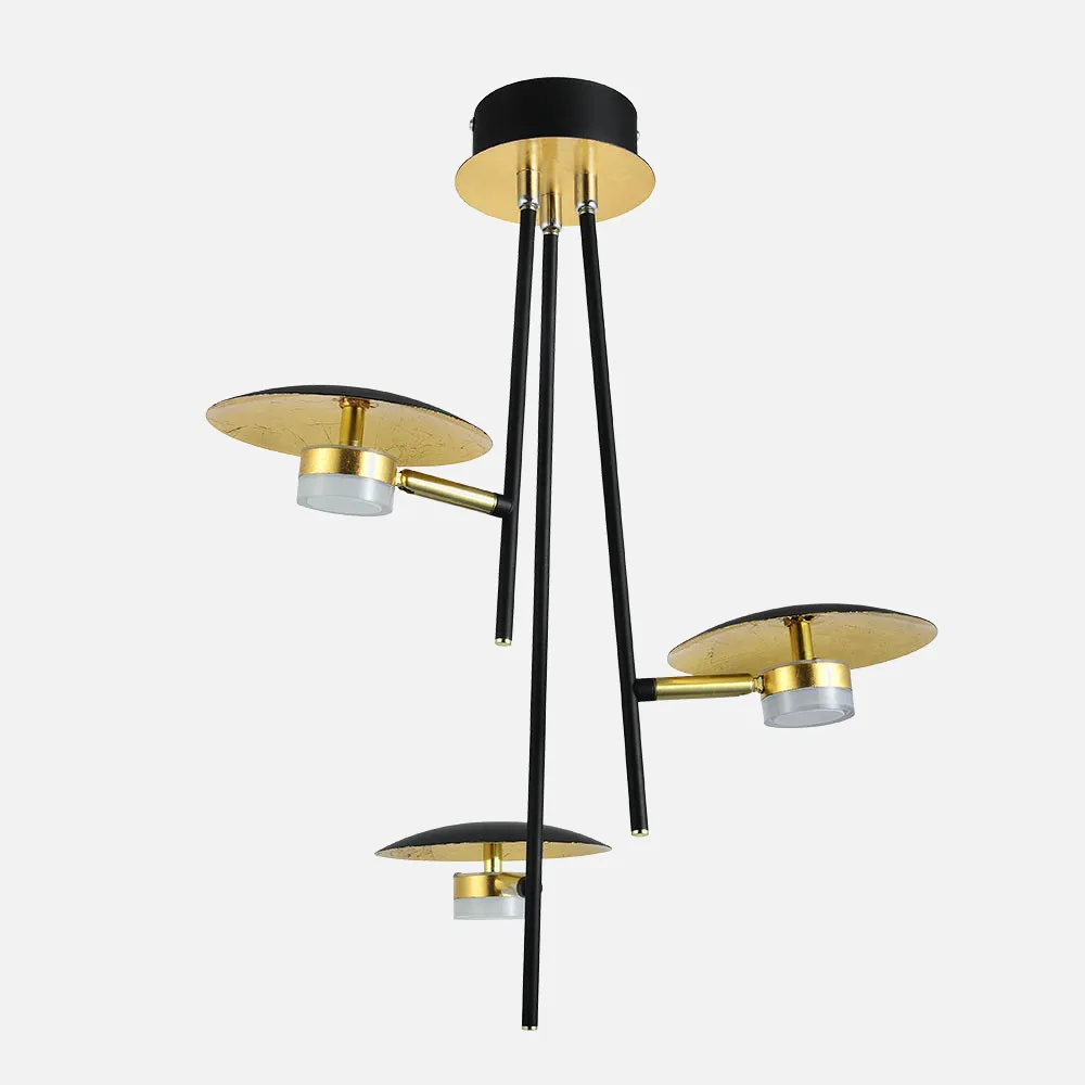 153693016 - Colgante Ciudad Del Cabo 3l 18w 4000k Negro/oro 53x39x39 Cm 1440 Lm Dirigible Y Orientable