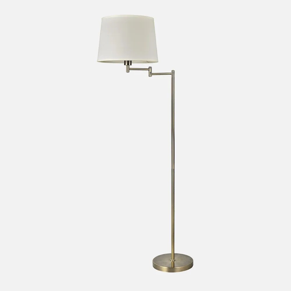 Pie Salon Estambul 1xe27 Cuero Pantalla Beis162x35x35 Cm