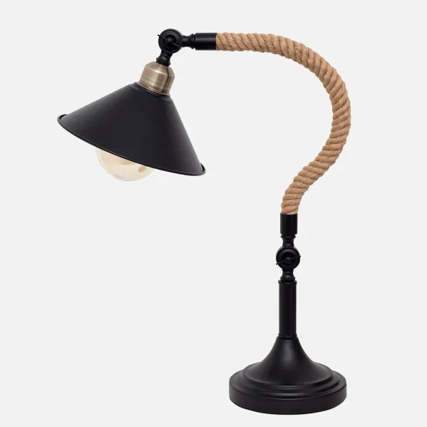 Table lamp Cape 1xe27 Black Rope Of Hemp 57x22x33 Cm
