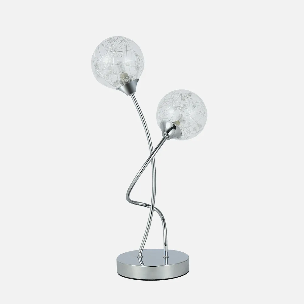 154172020 - Lâmpada de Mesa Rio De Janeiro 2xg9 Cromada 45x24x14 Cm