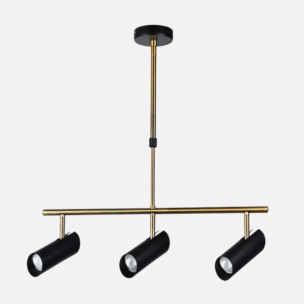 Lamp Marrakech 3xgu10 Black/leather Regx56x10 Cm Adjustable