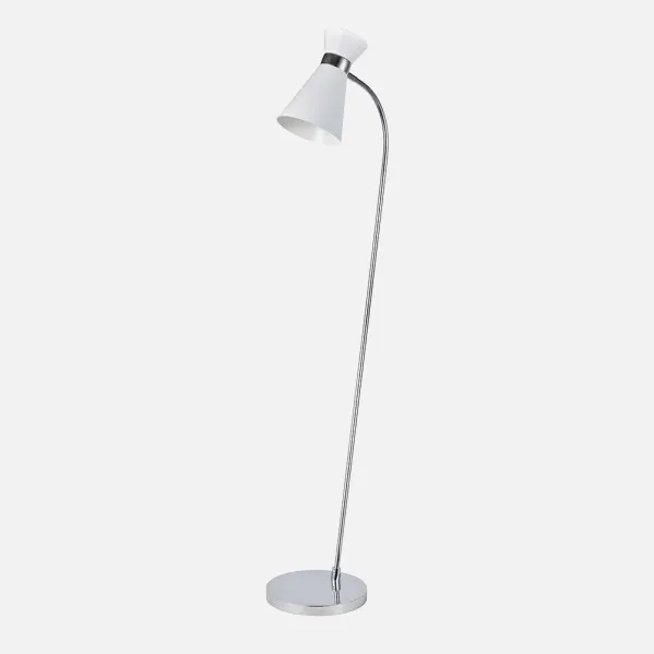 Foot Living room Petra 1xe27 White/chrome 139x39x25 Cm Adjustable