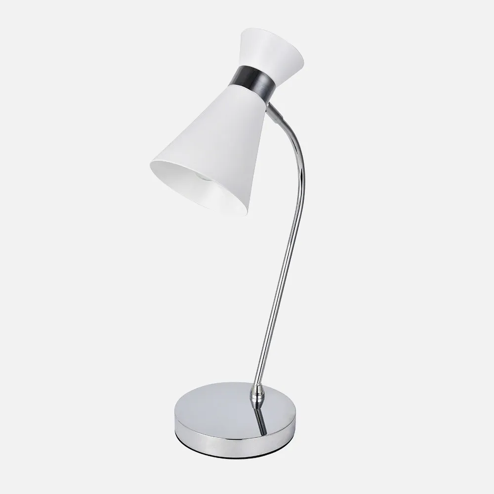 154371001 - Sobremesa Petra 1xe14 Blanco/cromo 48x24x15 Cm Orientable