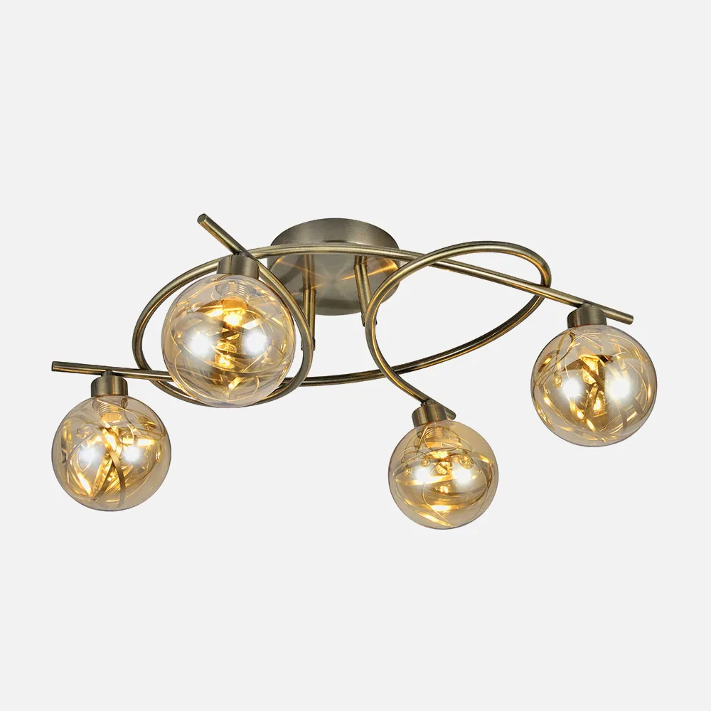 Plafon Varanasi 4xg9 Cuero 20x32x40 Cm