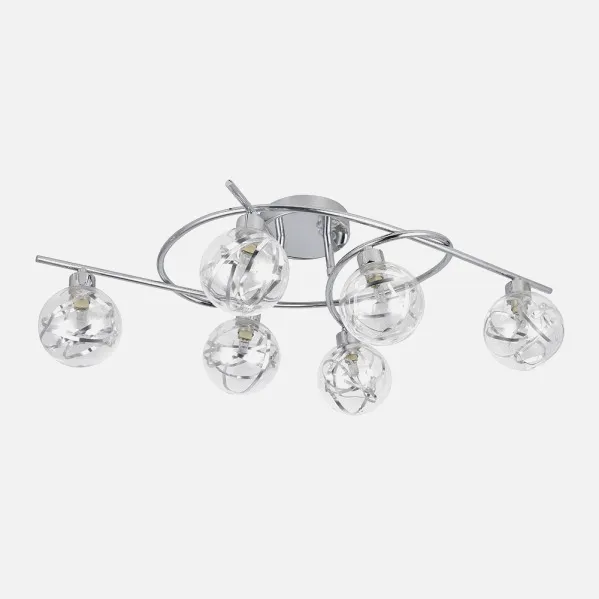 Plafon Varanasi 6xg9 Cromo 21x65x30 Cm
