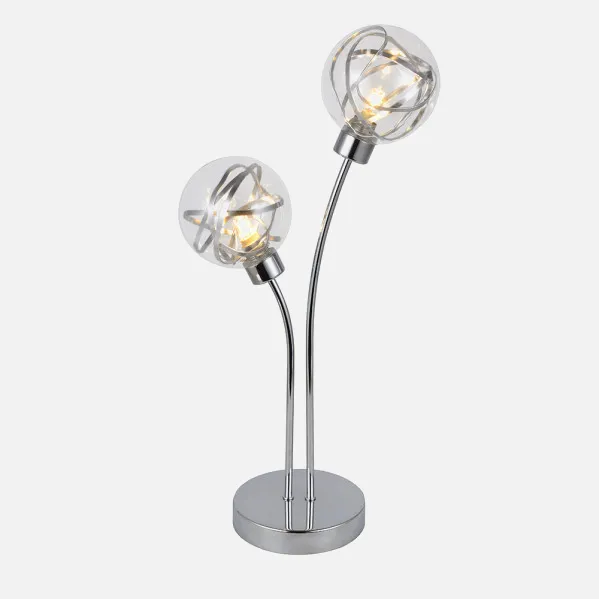 Table lamp Varanasi 2xg9 Chrome 46x27x13 Cm