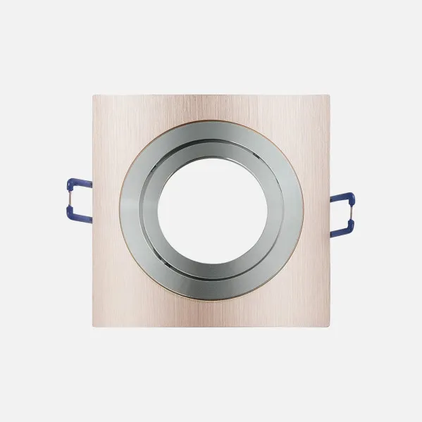 Empotrable Orient.cenote 1xgu10 Cuadrado Champ/cro 2x9,2x9,2 Cm 8 De Corte. C/portalampara