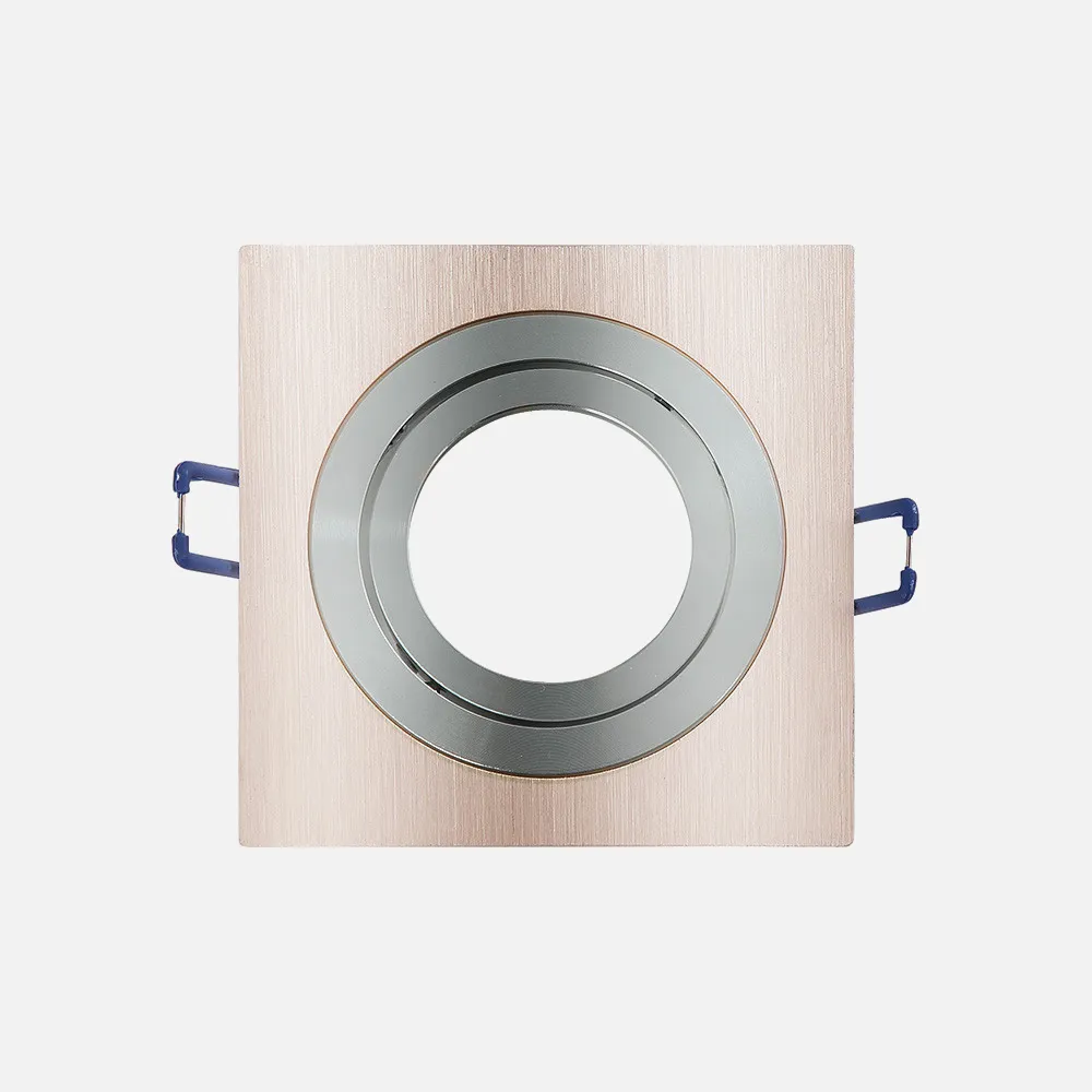 Empotrable Orient.cenote 1xgu10 Cuadrado Champ/cro 2x9,2x9,2 Cm 8 De Corte. C/portalampara