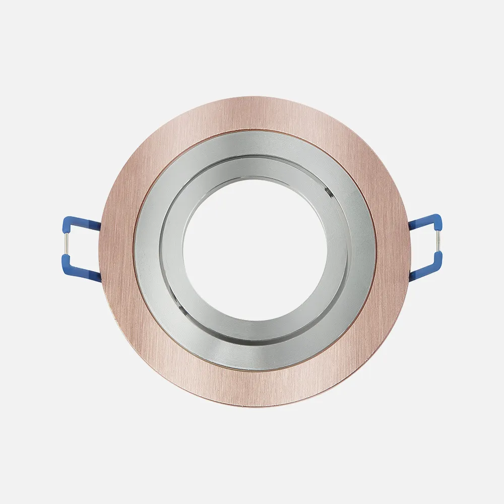 14348RE71 - Recessed downlight Orient.cenote 1xgu10 Round Champ/crom 2x9,2x9,2 Cm 8 Of Cut-out.c/lamp holder