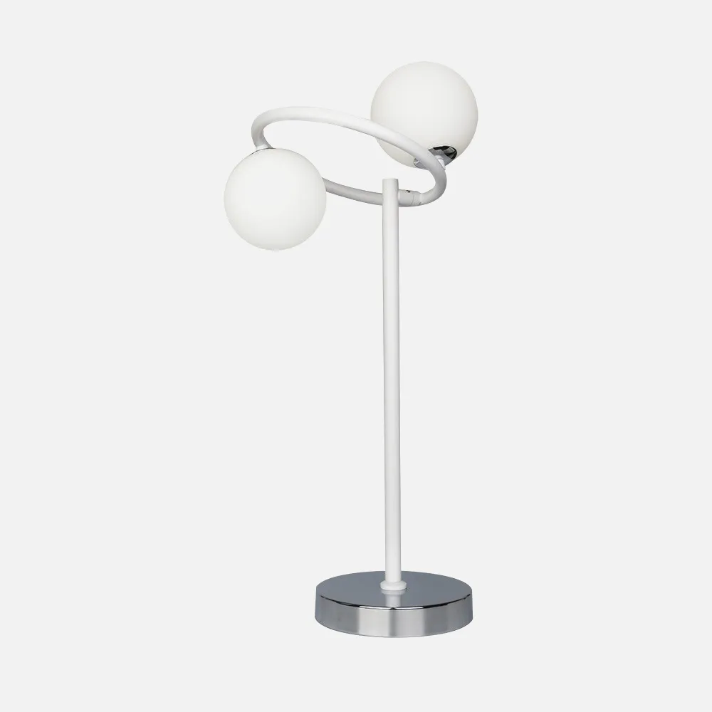 154571001 - Table lamp The Habana 2xg9 White/chrome 50x21x23 Cm