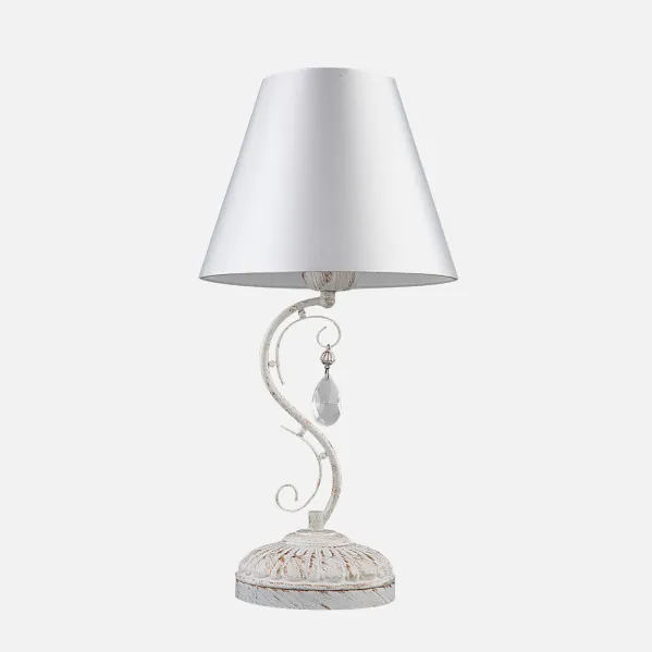 Sobremesa Clematis 1xe14 Blanco/oro 48x25x25 Cm