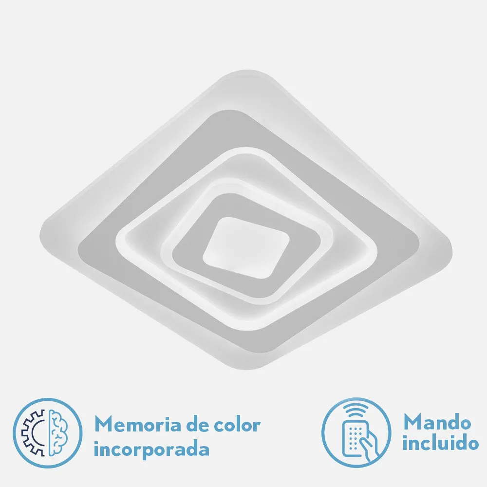 Plafon Vegas 116w 3000-4000-6500k Blanco 5x48x48cm 8700lm Regulable,memoria Y C.remoto