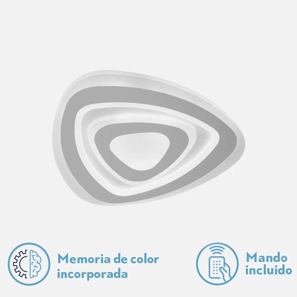 Plafon Cartagena 78w 3000-4000-6500k Blanco 5850lm 5x35x35 Cm Regulable,memoria Y C.remoto