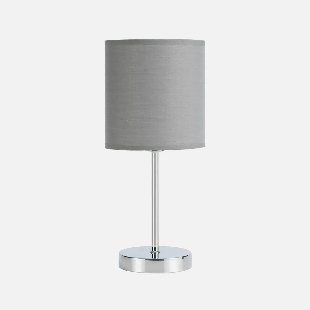 Sobremesa Chanza 1xe14 Cromo C/pantalla Gris 37x16x16 Cm