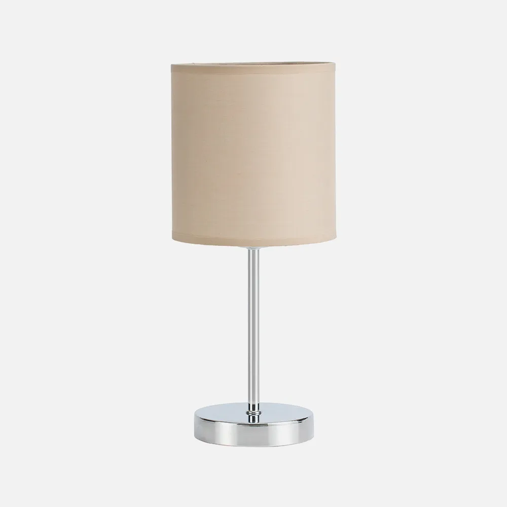 157671015 - Sobremesa Chanza 1xe14 Cromo C/pantalla Beis 37x16x16 Cm