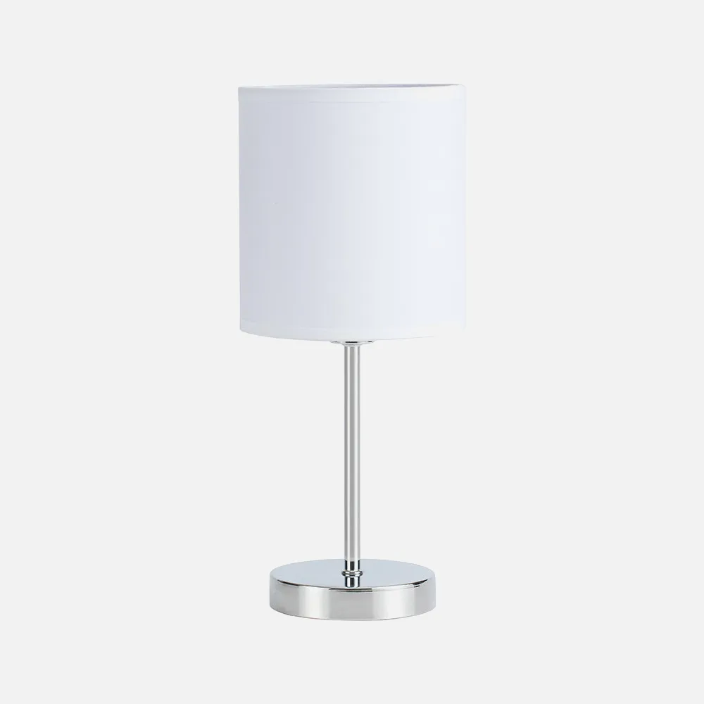 157671001 - Sobremesa Chanza 1xe14 Cromo C/pantalla Blanca 37x16x16 Cm