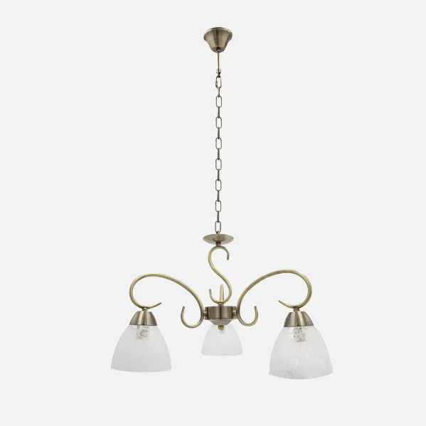 Lampara Jaipur 3xe14 Cuero Regx46x46 Cm