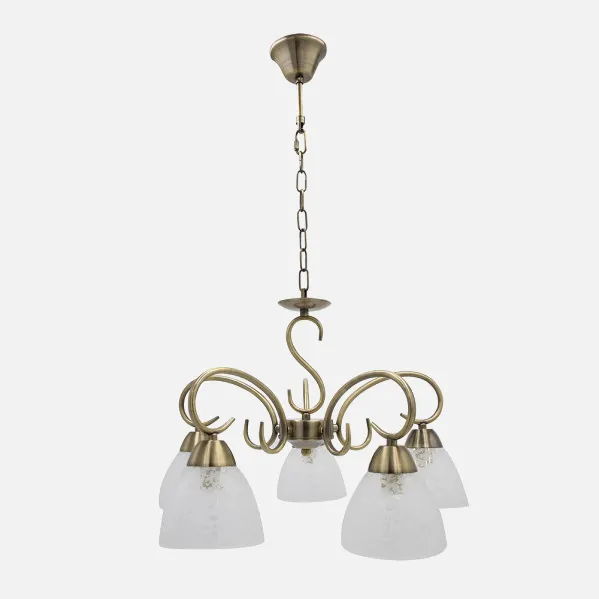 Lampara Jaipur 5xe14 Cuero Regx46x46 Cm