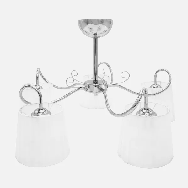 Lampara Cuzco 5xe14 Cromo 37x65x65 Cm