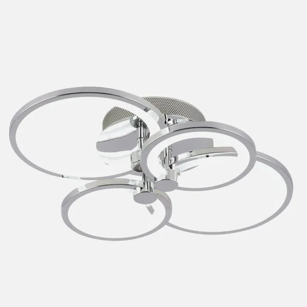 Plafon Sydney 76w 3000-4000-6500k Cromo 13,5x55x41 Cm 10260lm Regulable,memoria Y C.remoto