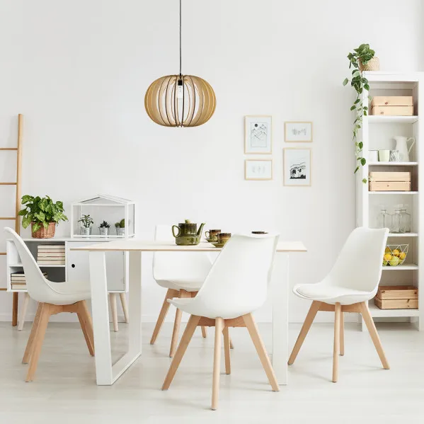Colgante Olmo 1xe27 Madera Natural Regx45x45 Cm