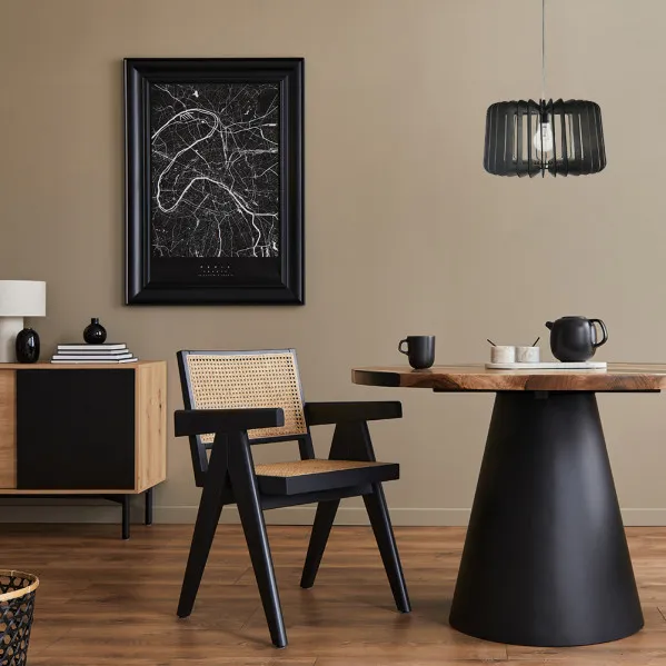 Pendant light Ebano 1xe27 Wood Coffee Regx40x40 Cm
