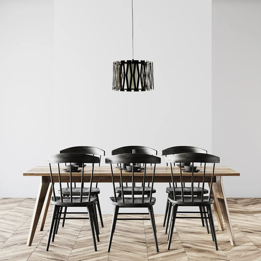 Colgante Cipres 1xe27 Madera Cafe Regx30x30 Cm