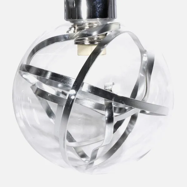 Candeeiro de tecto Varanasi 6xg9 Chrome 21x65x30 Cm