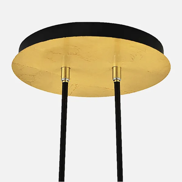 Colgante Ciudad Del Cabo 2l 12w 4000k Negro/oro 52x49x15 Cm 1080 Lm Dirigible Y Orientable