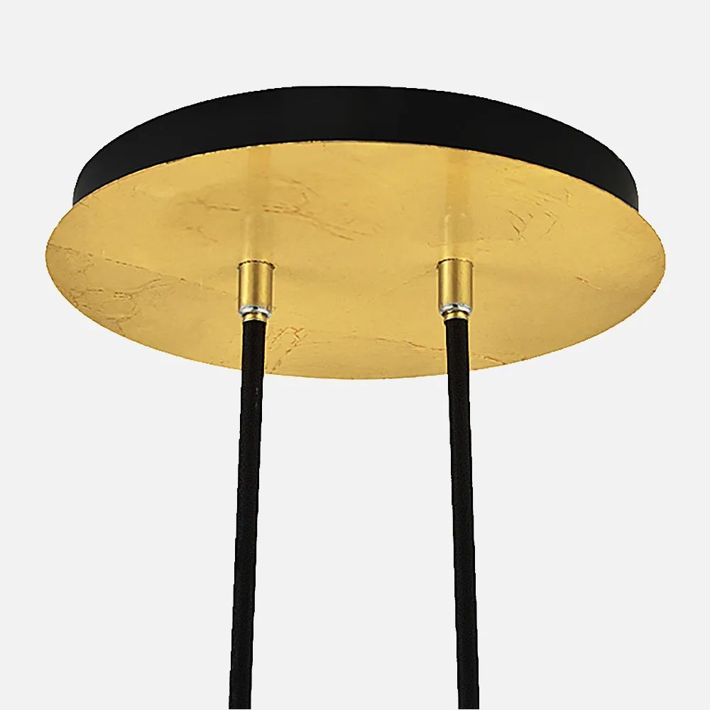 Colgante Ciudad Del Cabo 2l 12w 4000k Negro/oro 1080 Lm 52x49x15 Cm Dirigible Y Orientable