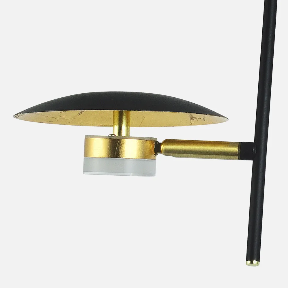 Colgante Ciudad Del Cabo 2l 12w 4000k Negro/oro 1080 Lm 52x49x15 Cm Dirigible Y Orientable