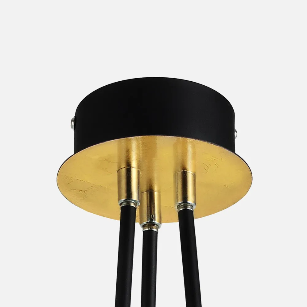Colgante Ciudad Del Cabo 3l 18w 4000k Negro/oro 53x39x39 Cm 1440 Lm Dirigible Y Orientable