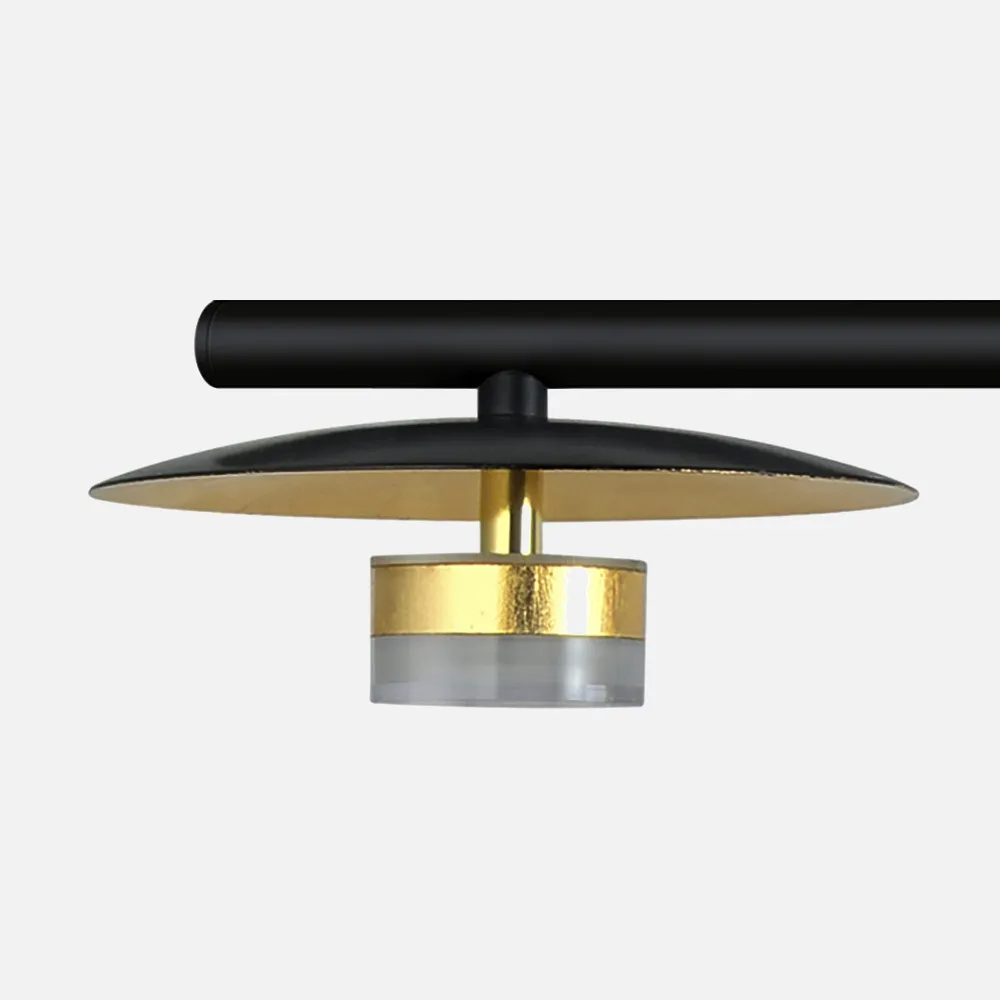 Lampara Ciudad Del Cabo 4l 24w 4000k  Negro/oro Regx85x15 Cm 1920 Lm