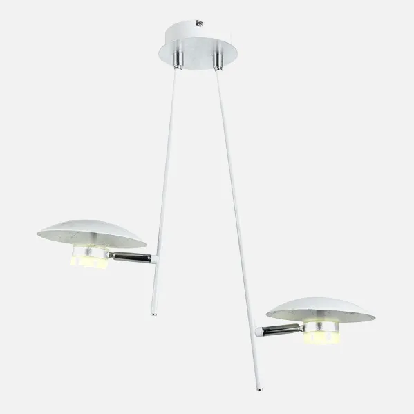 Pendant light City Of the Cape 2l  12w 4000k White/silver  1080 Lm 52x49x15 Cm Airship And Adjustable