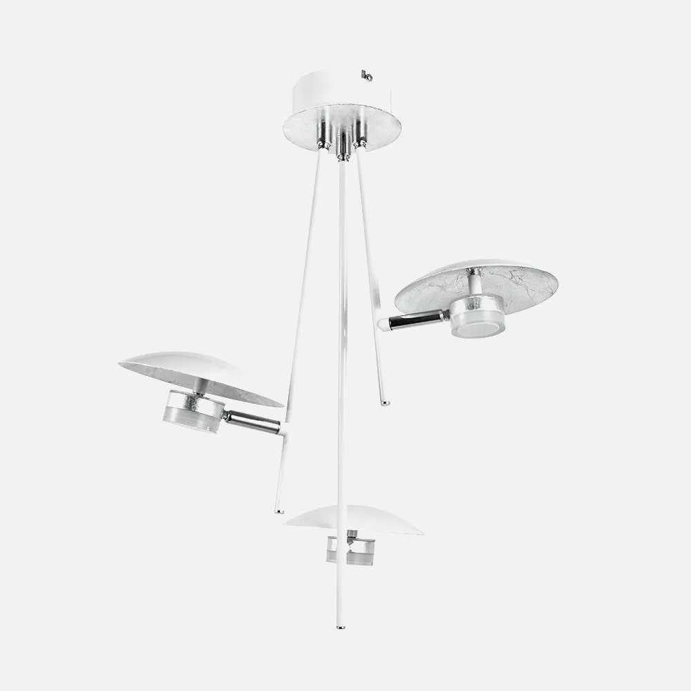 153693074 - Colgante Ciudad Del Cabo 3l 18w 4000k Blanco/plata 53x39x39 Cm 1440 Lm Dirigible Y Orientable