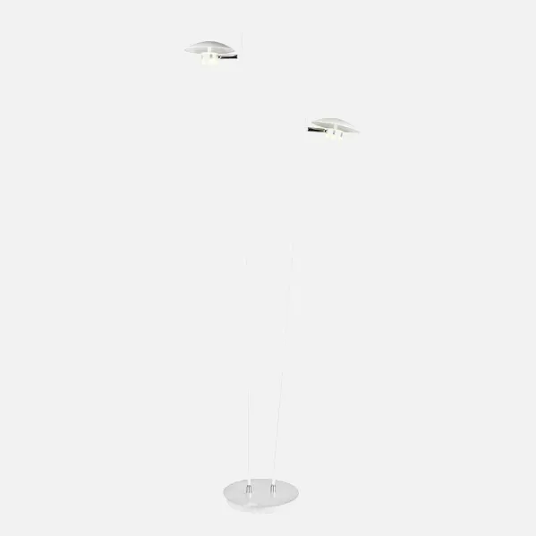 Pie Salon Ciudad Del Cabo 2l 12w 4000k Blanc/plata150x30x25 Cm 1080 Lm Dirigible Y Orientable
